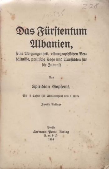 Das Fürstentum Albanien, seine Vergangenheit, ethnographischen Verhältnisse, politische Lage und Aussichten für die Zukunft